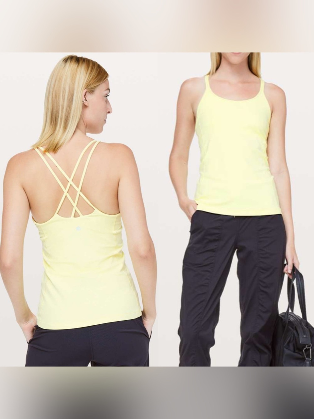 Lululemon Free To Be Tank Lemon Ice Size 4 NWT
